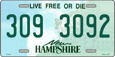 NH license plate 3093092