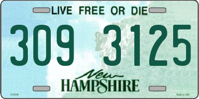 NH license plate 3093125