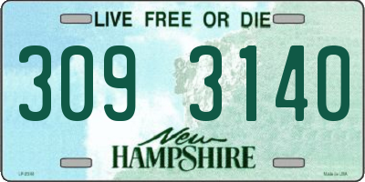 NH license plate 3093140