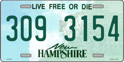 NH license plate 3093154