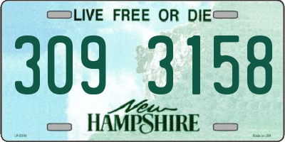 NH license plate 3093158