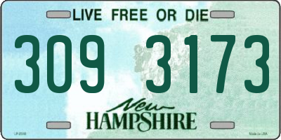 NH license plate 3093173