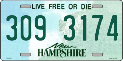 NH license plate 3093174