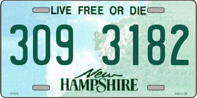 NH license plate 3093182
