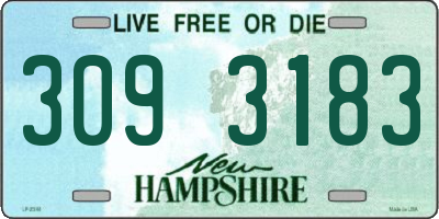 NH license plate 3093183