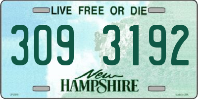 NH license plate 3093192