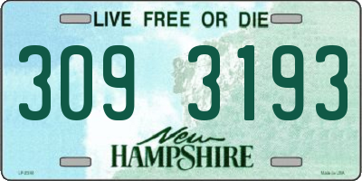 NH license plate 3093193