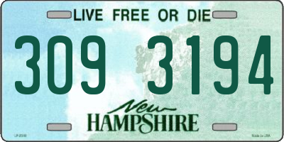 NH license plate 3093194