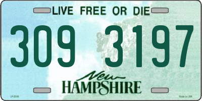 NH license plate 3093197