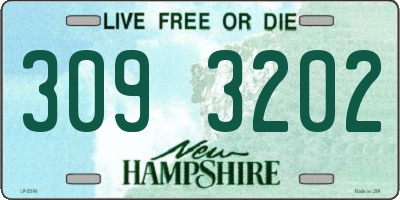 NH license plate 3093202