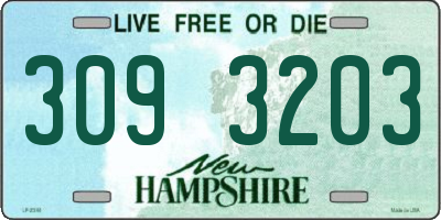 NH license plate 3093203