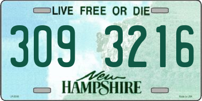 NH license plate 3093216