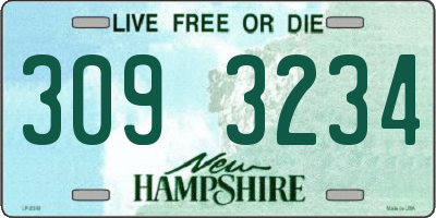 NH license plate 3093234