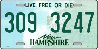 NH license plate 3093247