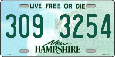 NH license plate 3093254