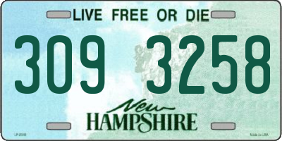NH license plate 3093258