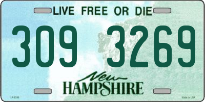 NH license plate 3093269
