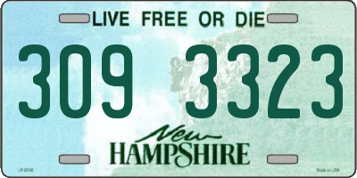 NH license plate 3093323