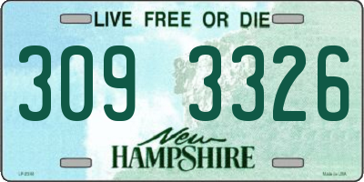 NH license plate 3093326