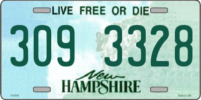 NH license plate 3093328