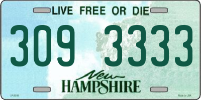 NH license plate 3093333