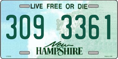 NH license plate 3093361