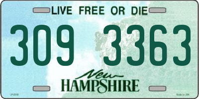 NH license plate 3093363
