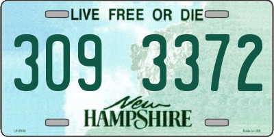 NH license plate 3093372