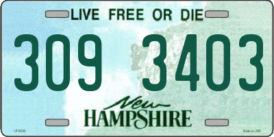 NH license plate 3093403