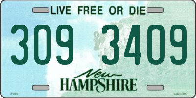 NH license plate 3093409
