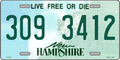 NH license plate 3093412