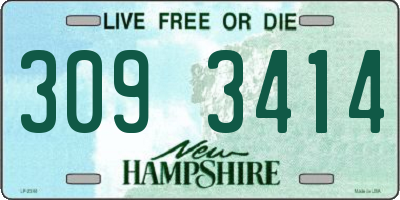 NH license plate 3093414
