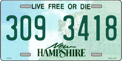 NH license plate 3093418