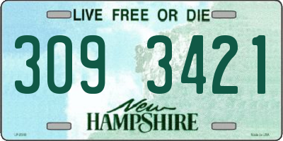 NH license plate 3093421