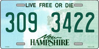 NH license plate 3093422