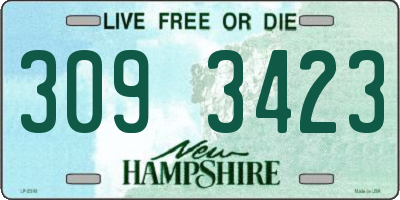 NH license plate 3093423