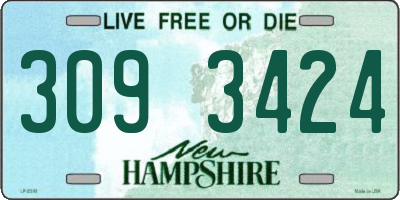NH license plate 3093424