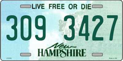 NH license plate 3093427