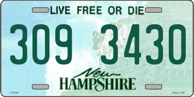 NH license plate 3093430
