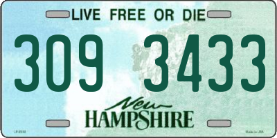 NH license plate 3093433