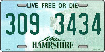 NH license plate 3093434