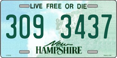 NH license plate 3093437