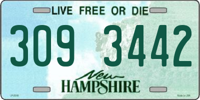 NH license plate 3093442