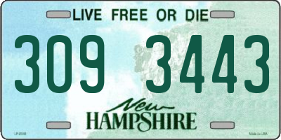 NH license plate 3093443