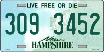 NH license plate 3093452
