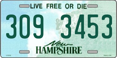 NH license plate 3093453