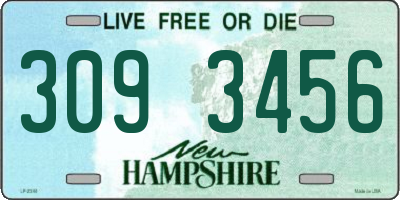 NH license plate 3093456