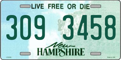 NH license plate 3093458