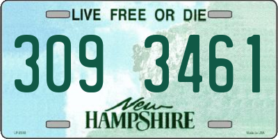 NH license plate 3093461
