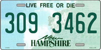 NH license plate 3093462